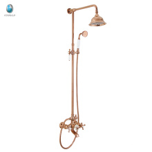 KDS-02M top quality solid brass triple small hand shower rose golden cold and hot water shower set